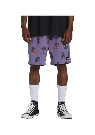 Bıllabong Billabong Turn The Tide Layback Erkek Mor Volley Short 909- Çok Renkli