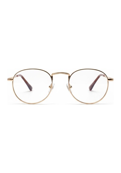 Round Model Optik Uyumlu Şeffaf Kadın Erkek Gözlük Metal Çerçeve Çok Renkli