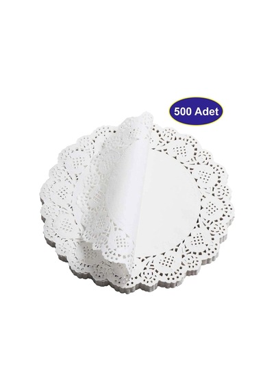 Dantel Görünümlü Kağıt Bardak Altlığı - Çay Bardağı Kağıt Altlığı - 2 Adet 500'lü 2 Paket Diğer