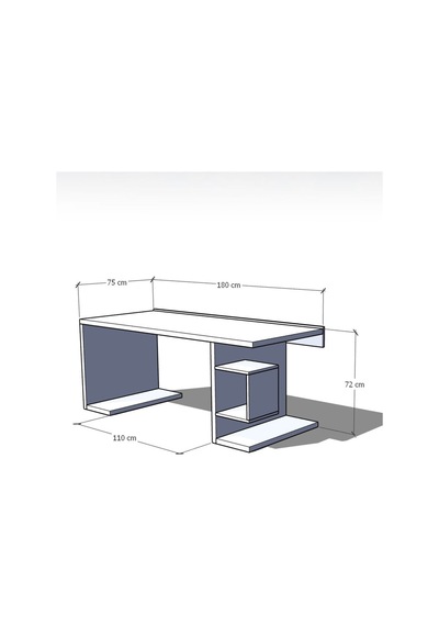 Karnaval Çalışma Masası M35006-4 Ders Çalışma Masası Bilgisayar Masası Antrasit 180x75cm Karnaval Çalışma Masası M35006-4 Ders Çalışma Masası Bilgisayar Masası Antrasit 180x75cm