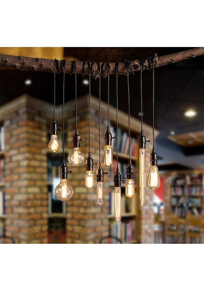 T300 Rustik Led Ampul 8w E27 Duy 2200k Amber Cam Vintage 30 Cm
