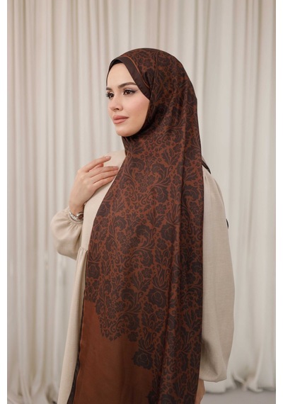 Mimiyum Nevra Desen Soft Şal Kiremit