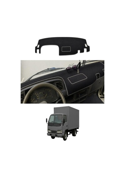 Isuzu - Nkr Wide 1997-2005 Uyumlu Torpido Koruma Kılıfı - Gri Şeritli