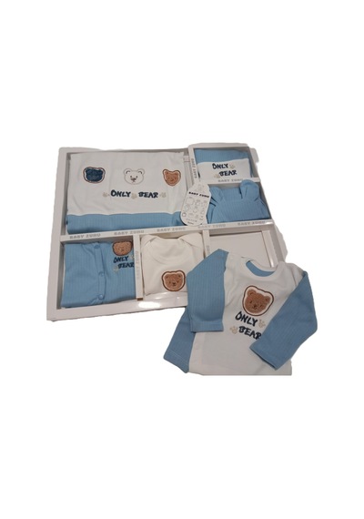 Baby Zuhu My Baby Kumsal % 100 Coton 10 Lu Hastane Çıkışı Only Bear 6553 Mavi Mavi