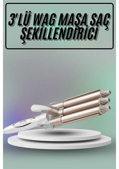 Cosmotex Saç Şekillendirici Wag Maşa Üçlü Yüksek Isı Ayarlı Seramik Kaplama