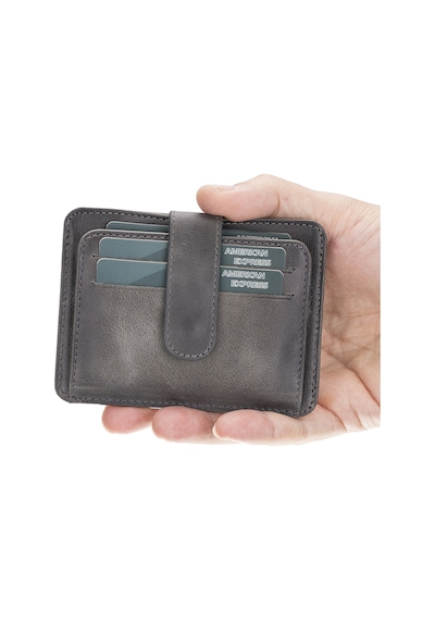 Plm Çok Bölmeli Slim Deri Kartlık Blw019 Tn18ef Gri Çok Renkli