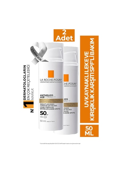 La Roche Posay Anthelios Age Correct Daily Light Cream SPF50+ 2 x 50 ML