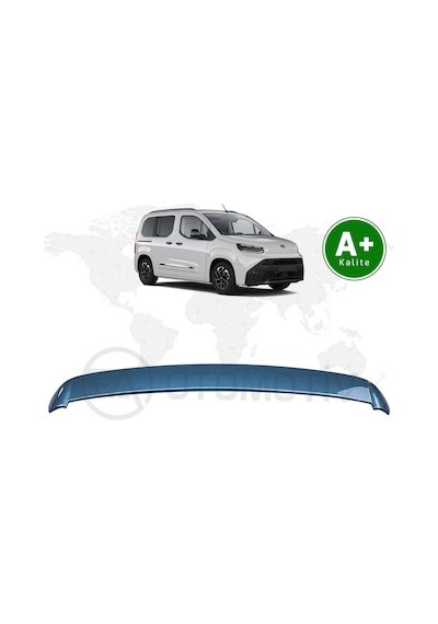 Toyota Proace City Bagaj Üstü Spoiler Turkuaz Mavi Kjw Boyalı 2024 Model Ve Sonrası