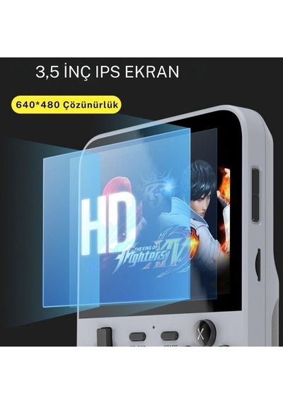 Cosmostech D007 Plus Android Taşınabilir Retro El Atarisi 10.000+ Oyun Yeşil
