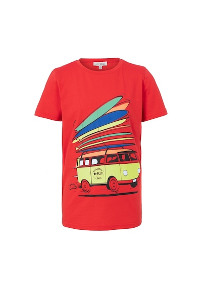 BRZ Kids Baskılı Unisex Çocuk Kısa Kollu T-shirt - 2 Yaş Kırmızı