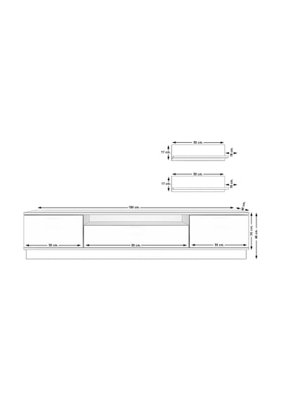 Decoraktiv Trendstyle 4s Mdf Tv Ünitesi Ve Orta Sehpa 2'li Set Ceviz - Beyaz