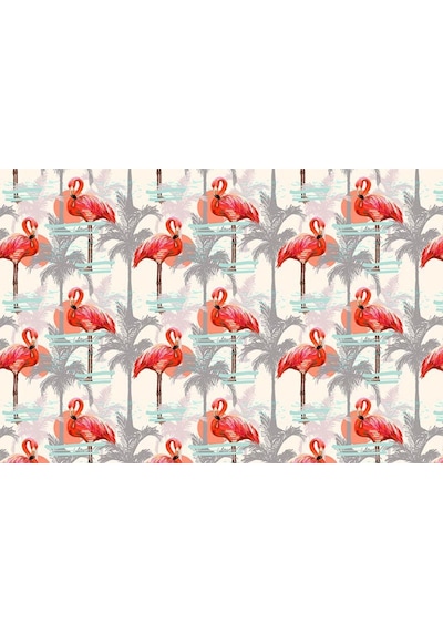 Flamingo Desenli Duvar Kağıdı (397446729)