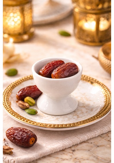 Seramik Hurmalık & Lokum Sunum Tabağı Ramazan Özel Beyaz - 830133065 Beyaz