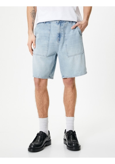 Koton Oversize Kot Şort Bermuda Cepli Dikiş Detaylı Düğmeli Açık İndigo 4sam40139nd Açık İndigo Koton Oversize Kot Şort Bermuda Cepli Dikiş Detaylı Düğmeli Açık İndigo 4sam40139nd Açık İndigo