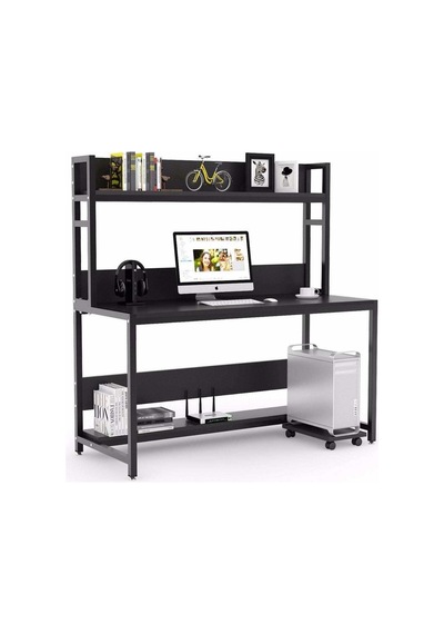 Zizuva Zizuva Tasarım Ev Ofis Raflı Kitaplıklı Metal Çalışma Masası Ve