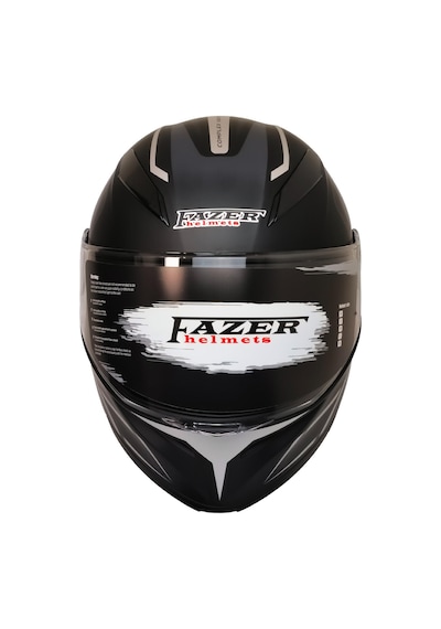 Fazer Motosiklet Çene Açılır Kask Güneş Vizörü Motor Kaskı Duncan Gri Siyah