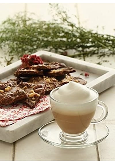12 Pc Şeffaf Base De Thé/café- Her Biri Expresso-set Grup Cadeau Vaisselle 95 Ml 000 Açık Krem