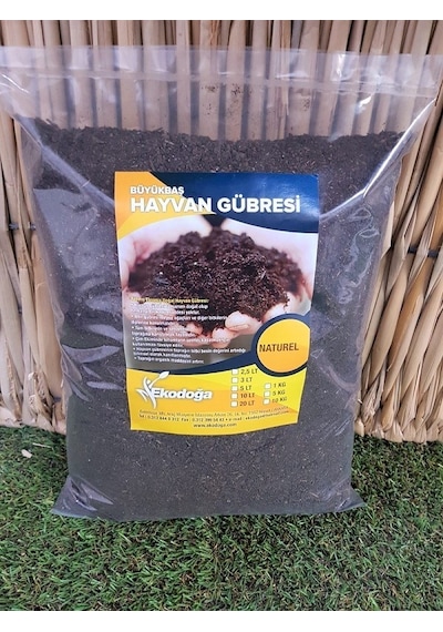 Büyükbaş Hayvan Gübresi 5 KG Hayvan Gübresi Yanmış Elenmiş Gübre Doğal Gübre Ahır Gübresi