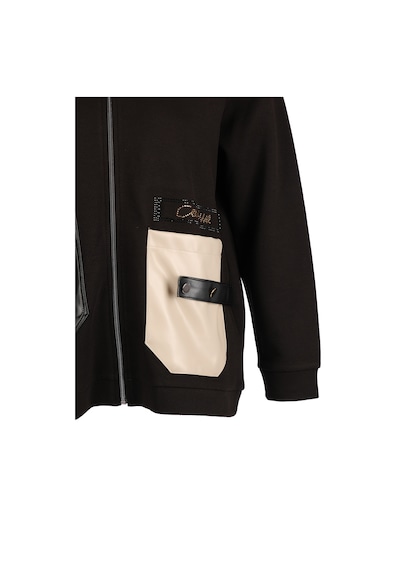 Vedi-bb Oversize Kapüşonlu Fermuarlı Cep Detaylı Kadın Ceket - Minimalist Streetwear Siyah Vedi-bb Oversize Kapüşonlu Fermuarlı Cep Detaylı Kadın Ceket - Minimalist Streetwear Siyah