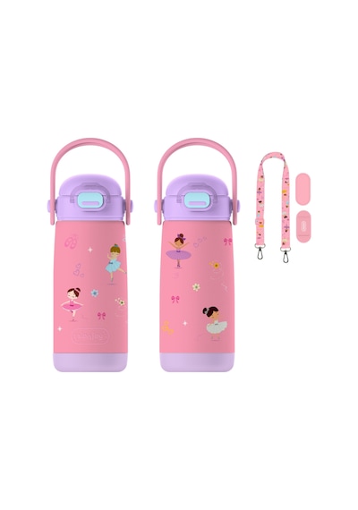 Sipnjoy - Sipsquad Plus Çocuk Su Termosu 480 Ml - Ballerina Sparkle