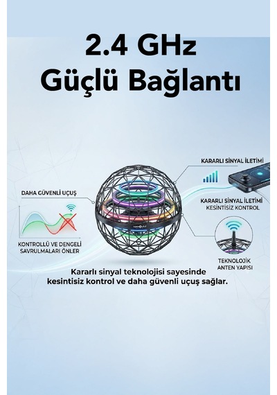 R34 360 Korumalı Futbol Top Drone Hd Kameralı Led Işıklı Yükseklik Sabitlemeli Uzaktan Kumandalı Akıllı Drone