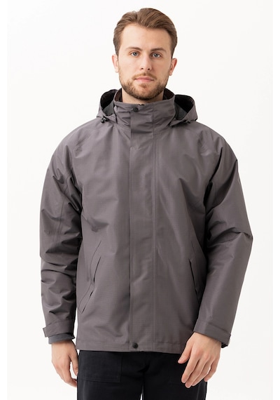 Armadillo Davraz 3n1 Parka Çıkarılabilir İç Montlu, Suya & Rüzgâra Dayanıklı, Kışlık Erkek Parka K.gri
