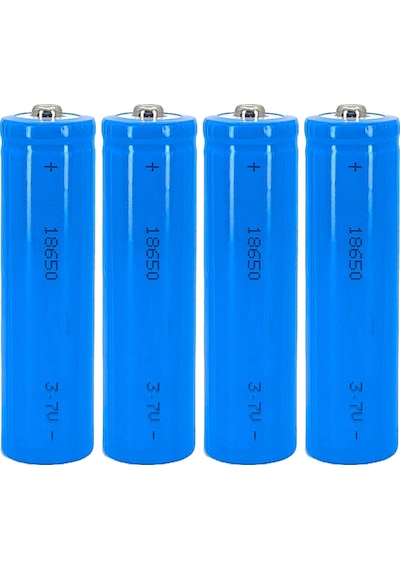 Hedyex 18650 Şarjlı Pil Çıkıntılı Başlıklı Fener Pili 3.7v Li-ion 4lü