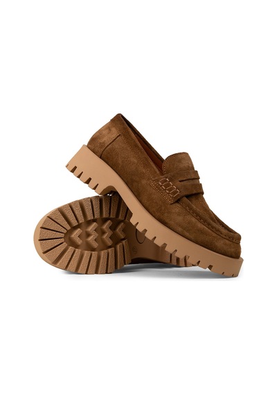 Deery Kadın Hakiki Süet Taba Renk Loafer Ayakkabı - 02034ztbac01 Taba