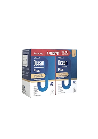 Ocean Plus Omega 3 780mg 1 Alana 1 Hediye 50+50 Softjel Kapsül Takviye Edici Gıda