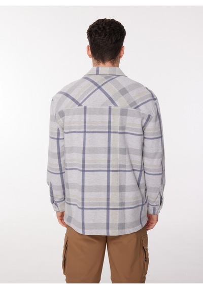 Discovery Expedition Gri Erkek Relaxed Fit Kareli Gömlek D3wm-gml3