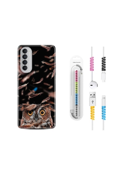 Oppo Reno 4 Pro Kılıf Kablo Koruyuculu Green Prizma 1347