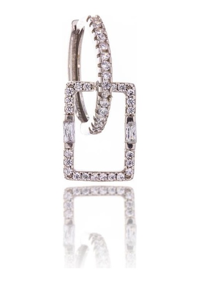 Duru Gümüş Küpe-364 Silver