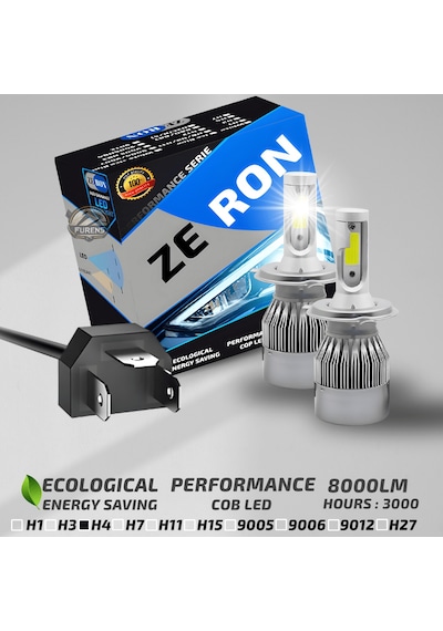 Toyota Corolla Efsane Kasa Uzun Kısa Far Uyumlu Şimşek Etkili Led Xenon Performance Series H4