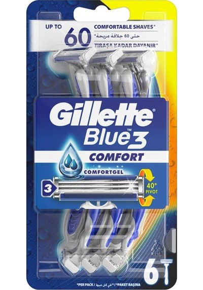 Gillette Blue3 Comfort Kullan At Tıraş Bıçağı 6'lı