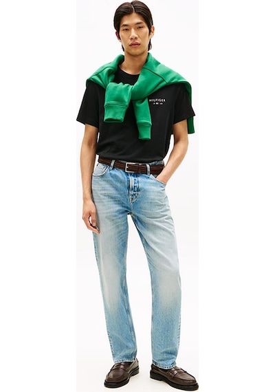 Tommy Hilfiger Brand Love Small Hılfıger Tee Erkek Siyah T-shirt - Mw0mw41456