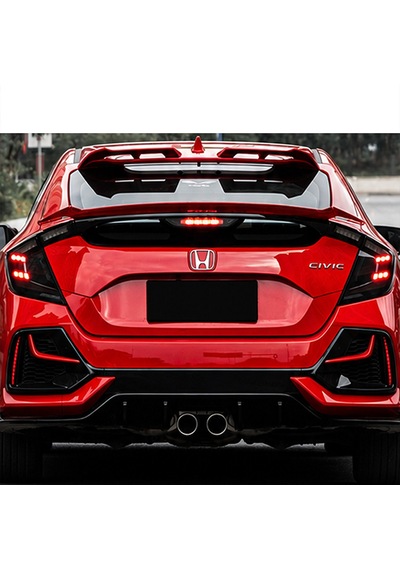 Honda Civic Fk7 İçin Uyumlu Yofer Bagaj Üstü Spoiler Kırmızı