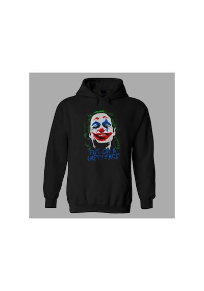 Tarzsokak Oversize Joker Put On A Happy Face Siyah Hoodie