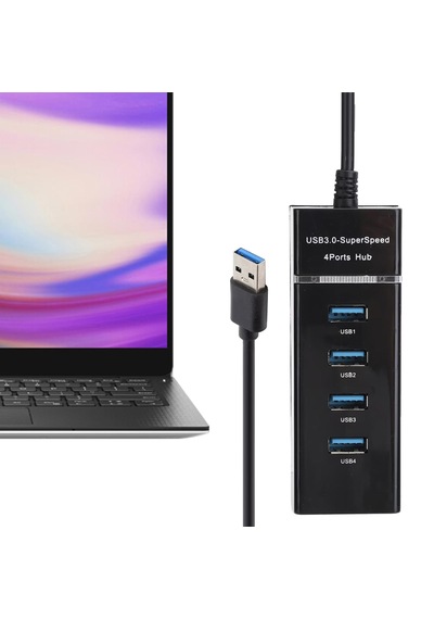 Onezero Zr248 4 Portlu Usb Hub Çoklayıcı 1x Usb 3.0 + 3x Usb 2.0 1.2 Metre Kablolu Masaüstü Dağıtıcı Adaptör