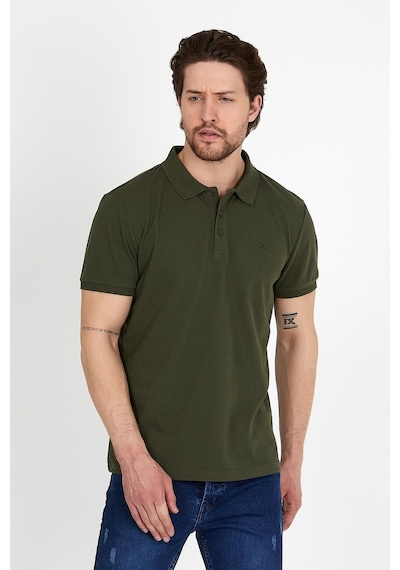Erkek Regular Fit Polo Yaka 5li T-shirt Siyah