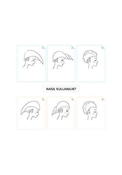 Elart Soft Havlu Saç Kurulama Bonesi Krem Krem