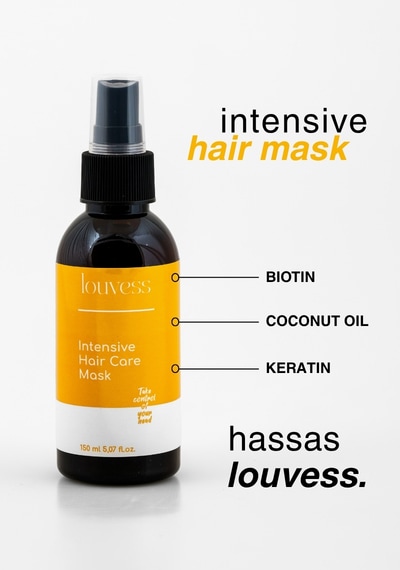 Louvess Biotin Panthenol ve Kolajen İçerikli Onarıcı Saç Bakım Maskesi 150 ML