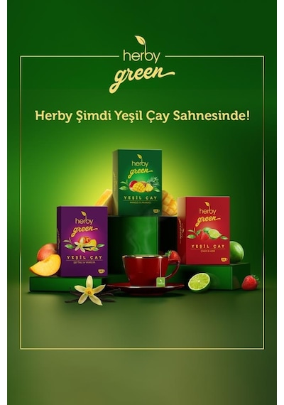 Herby Şeftali ve Vanilya Yeşil Çay 18'li