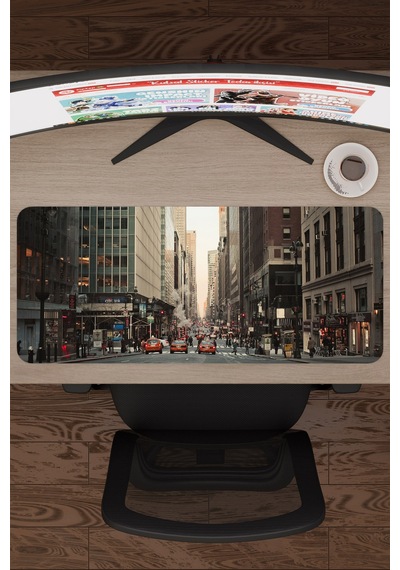 New York Sokakları Amerika 2 V3 70x30 Xl Gaming Kauçuk Kaymaz Taban Mouse Pad Fare Altlığı