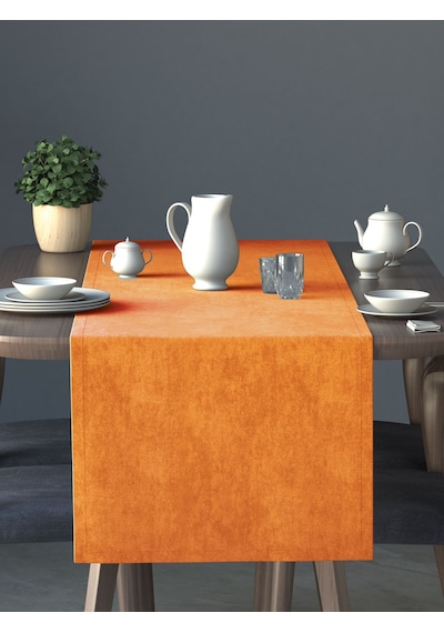 Kadife Dokulu Mandalina Rengi Daily Series Runner 40 X 140 Mandalina