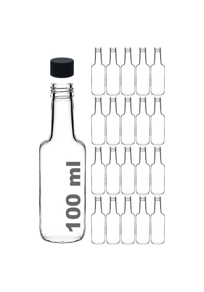 100 Ml Şeffaf Standart Sosluk 100 Cc Sızdırmaz Kapaklı Cam Şişe 20 Sku: Zeusb0d8l2q1jy 001 Siyah