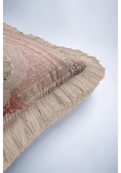 Hint Himalaya Sarayı Saçaklı Yastık Kılıfı - Antik Mimari Bohem Yeşil Bej Püsküllü Kırlent Kılıfı Deniz Altın Sarısı Hint Himalaya Sarayı Saçaklı Yastık Kılıfı - Antik Mimari Bohem Yeşil Bej Püsküllü Kırlent Kılıfı Deniz Altın Sarısı