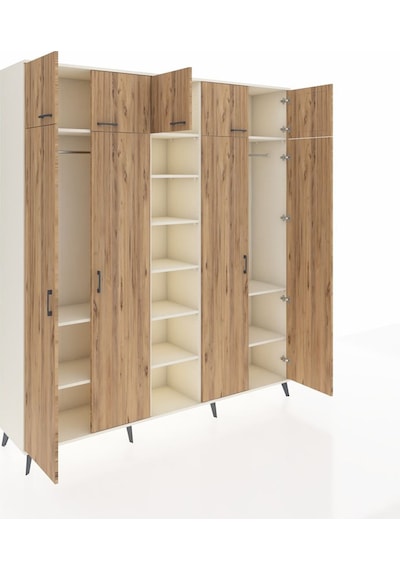 Hyperion Dolap 12 Raflı 9 Kapaklı 2 Askılı 220x44x243 Aytaşı-çam/aytaşı Atlas Çam/aytası Hyperion Dolap 12 Raflı 9 Kapaklı 2 Askılı 220x44x243 Aytaşı-çam/aytaşı Atlas Çam/aytası
