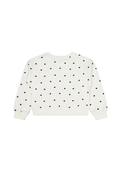 Civil Girls Yıldız Baskılı 6-9 Yaş Sweatshirt Ekru 19L70387125W1
