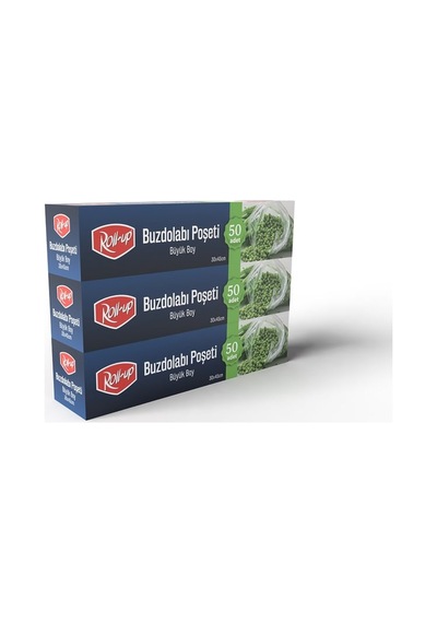 Roll-up Buzdolabı Poşeti Büyük Boy 30x45cm 50 Adet X 3 Paket 10'li Paket
