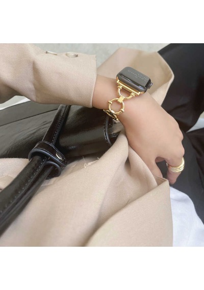 Apple Watch Uyumlu Metal Bileklik Saat Kordonu - Kadınlara Özel Şık Kayış - 38/40/41mm